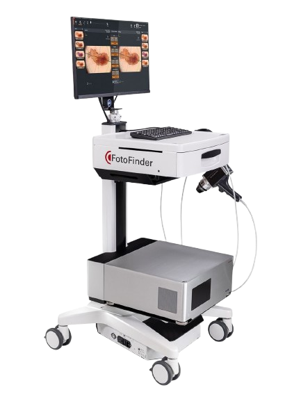 fotofinder vexia hair screening device used for advanced digital hair and scalp analysis at reveal clinics riyadh